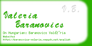 valeria baranovics business card